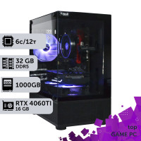 Ігровий комп'ютер GamePC TOP #379 Ryzen 5 8400F/32 GB/SSD 1TB/GeForce RTX 4060Ti 16GB