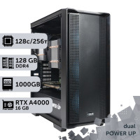 Двопроцесорна робоча станція PowerUp #537 AMD EPYC 7B13 x2/128 GB/SSD 1TB/NVIDIA Quadro RTX A4000 16GB
