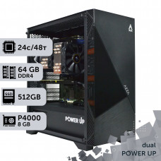 Двопроцесорна робоча станція PowerUp #460 Xeon E5 2690 v3 x2/64 GB/SSD 512GB/NVIDIA Quadro P4000 8GB