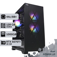 Двопроцесорна робоча станція PowerUp #530 Xeon E5 2699 v4 x2/128 GB/SSD 1TB/GeForce RTX 5070Ti 16GB