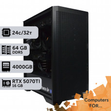 Комп'ютер Power Up #17 для Blender/Core i9 14900K/64 GB/SSD 4TB/GeForce RTX 5070Ti 16GB