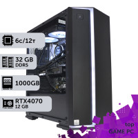 Ігровий комп'ютер GamePC TOP #312 Ryzen 5 7500F/32 GB/SSD 1TB/GeForce RTX 4070 12GB
