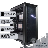 Двопроцесорна робоча станція PowerUp #535 AMD EPYC 7B13 x2/256 GB/SSD 1TB/GeForce RTX 5070 12GB