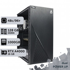 Робоча станція PowerUp #250 AMD EPYC 7642/128 GB/SSD 1TB/NVIDIA Quadro RTX A4000 16GB