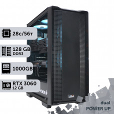 Двопроцесорна робоча станція PowerUp #344 Xeon E5 2680 v4 x2/128 GB/SSD 1TB/GeForce RTX 3060 12GB