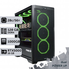 Двопроцесорна робоча станція PowerUp #443 Xeon E5 2680 v4 x2/128 GB/SSD 1TB/NVIDIA Quadro RTX5000 16GB