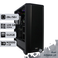 Двопроцесорна робоча станція PowerUp #178 Xeon E5 2680 v4 x2/128 GB/SSD 512GB/NVIDIA Quadro M2000 4GB