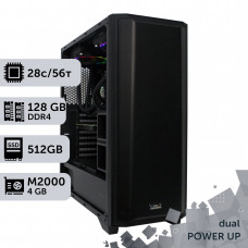 Двопроцесорна робоча станція PowerUp #178 Xeon E5 2680 v4 x2/128 GB/SSD 512GB/NVIDIA Quadro M2000 4GB