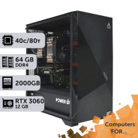 Комп'ютер Power Up #2 для 3D Max/Xeon E5 2673 v4 x2/64 GB/SSD 2TB/GeForce RTX 3060 12GB
