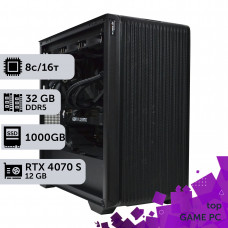 Ігровий комп'ютер GamePC TOP #382 Ryzen 7 8700F/32 GB/SSD 1TB/GeForce RTX 4070 Super 12GB