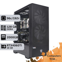 Комп'ютер Power Up #8 для Blender/AMD EPYC 7642 x2/256 GB/SSD 2TB/GeForce RTX 4060Ti 16GB