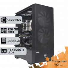 Комп'ютер Power Up #8 для Blender/AMD EPYC 7642 x2/256 GB/SSD 2TB/GeForce RTX 4060Ti 16GB