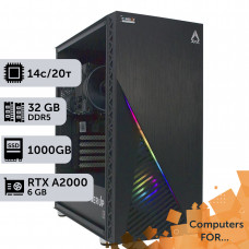 Комп'ютер Power Up #5 для Solidworks/Core i5 14600K/32 GB/SSD 1TB/NVIDIA Quadro RTX A2000 6GB