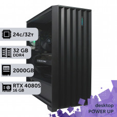 Робоча станція PowerUp Desktop #395 Core i9 14900K/32 GB/SSD 2TB/GeForce RTX 4080 Super 16GB