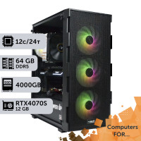 Комп'ютер Power Up #11 для DaVinci Resolve/Ryzen 9 7900x/64 GB/SSD 4TB/GeForce RTX 4070 Super 12GB