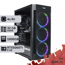 Ігровий комп'ютер GamePC Lite #505 Core i3 14100F/32 GB/SSD 1TB/GeForce RTX 5060Ti 8GB