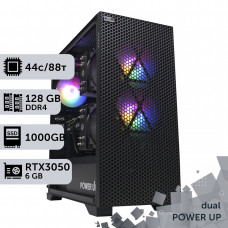 Двопроцесорна робоча станція PowerUp #519 Xeon E5 2699 v4 x2/128 GB/SSD 1TB/GeForce RTX 3050 6GB