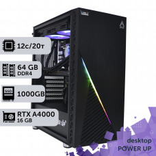 Робоча станція PowerUp Desktop #120 Core i7 12700K/64 GB/SSD 1TB/NVIDIA Quadro RTX A4000 16GB