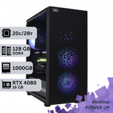 Робоча станція PowerUp Desktop #325 Core i7 14700K/128 GB/HDD 2 TB/SSD 1TB/GeForce RTX 4080 Super 16GB