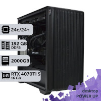 Робоча станція PowerUp Desktop #537 Core Ultra 9 285K/192 GB/HDD 4 TB/SSD 2TB/GeForce RTX 4070Ti Super 16GB
