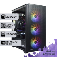 Робоча станція PowerUp Desktop #601 Core Ultra 7 265KF/128 GB/SSD 2TB/GeForce RTX 5070 12GB