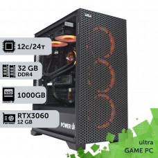 Ігровий комп'ютер GamePC Ultra #119 Ryzen 9 5900x/32 GB/HDD 2 TB/SSD 1TB/GeForce RTX 3060 12GB