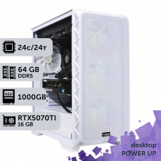 Робоча станція PowerUp Desktop #593 Core Ultra 9 285K/64 GB/SSD 1TB/GeForce RTX 5070Ti 16GB