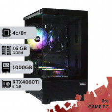 Ігровий комп'ютер GamePC Lite #274 Core i3 14100F/16 GB/SSD 1TB/GeForce RTX 4060Ti 8GB