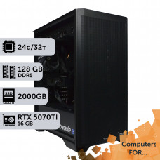 Комп'ютер Power Up #19 для DaVinci Resolve/Core i9 14900K/128 GB/HDD 6 TB/SSD 2TB/GeForce RTX 5070Ti 16GB