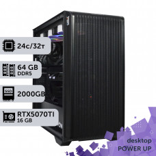 Робоча станція PowerUp Desktop #606 Core i9 14900K/64 GB/SSD 2TB/GeForce RTX 5070Ti 16GB