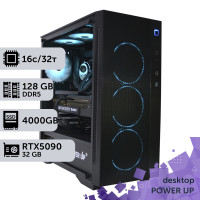 Робоча станція PowerUp Desktop #666 Ryzen 9 9900x/128 GB/SSD 4TB/GeForce RTX 5090 32GB