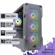 Робоча станція PowerUp Desktop #245 Core i7 13700K/32 GB/SSD 1TB/NVIDIA Quadro RTX A4000 16GB