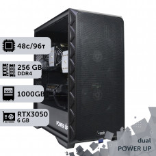 Двопроцесорна робоча станція PowerUp #520 AMD EPYC 7F72 x2/256 GB/SSD 1TB/GeForce RTX 3050 6GB